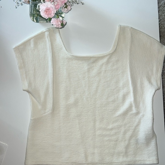 Ottoman Jacquard Square Neck Top Madewell - Picture 1 of 3